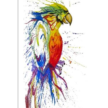 Imagem de Journal de perroquet: Aquarelle sur le thème des oiseaux (carnet de notes ligné 6 x 9, 120 pages)