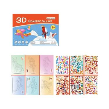 Imagem de Quebra-Cabeça Geométrico 3D De Animais Adesivos Para Alívio Do Estress