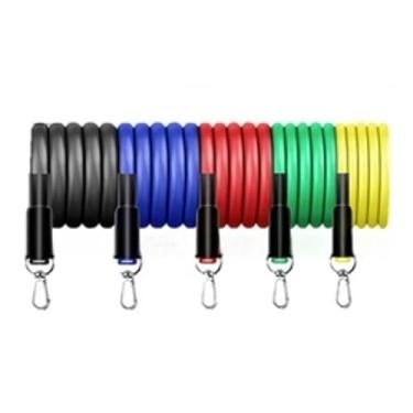 Imagem de Kit Completo Treino em Casa: Elásticos Extensores + 5 Mini Bands Fortes | Fitness & Musculação
