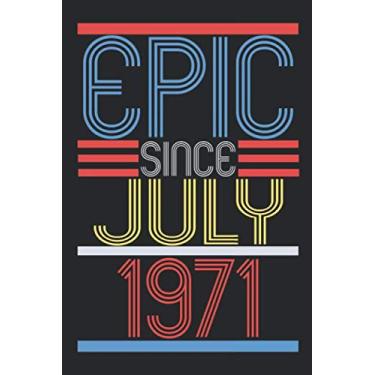 Imagem de epic since July 1971: vintage lined journal to offer as 49th Birthday Gift Idea for Women And Men anniversary or gratitude gift with a thank you note inside.cover matte finish