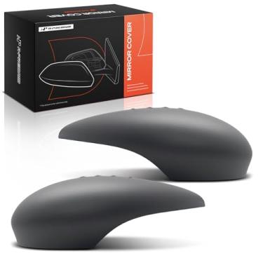 Imagem de A-Premium 2 peças de tampas de espelho retrovisor do lado do motorista e do passageiro - compatível com Ford Fiesta 2011-2019 - cinza preparado, com furo de seta