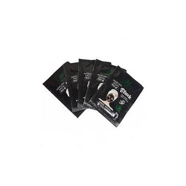 Imagem de Kit 5 Máscaras Facial Black com Argila, Colágeno e Elastina, Sachê 10g, Remove Cravos e Oleosidade, Limpeza dos Poros