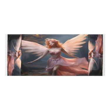 Imagem de Wassud Capas de lavadora e secadora Angel in The Forest, protetor de lavadora com sacos de armazenamento, capa de geladeira à prova de poeira com bolsos para lavanderia doméstica, cozinha, 120 x 55 cm