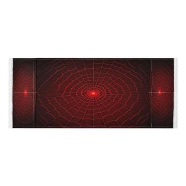 Imagem de Wassud Capas para lavadora e secadora de teia de aranha vermelha, protetor de lavadora com sacos de armazenamento, capa de geladeira à prova de poeira com bolsos para lavanderia doméstica, cozinha