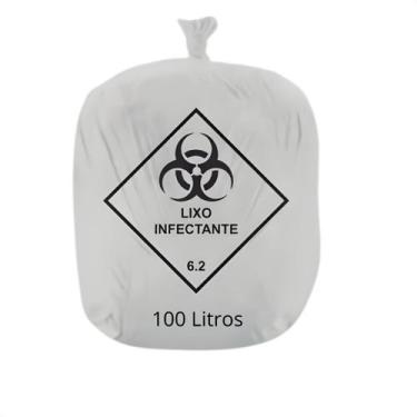 Imagem de Kit 100 Unidade Saco de Lixo Hospitalar Infectante Rava 100L