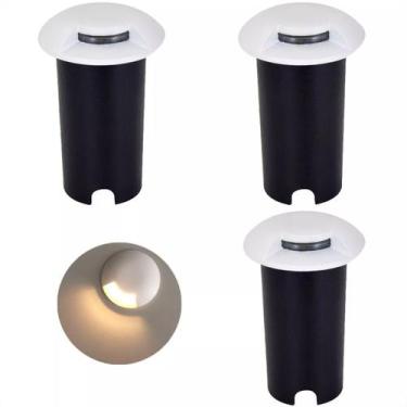 Imagem de 3 Balizador Spot Embutir 1 Facho Led Redondo 1w Escada Acl27 - Acende 