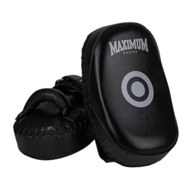 Imagem de Maximum Boxing Aparador de Chute Profissional, Manopla para Muay Thai e Boxe, Preto com Logo Prata