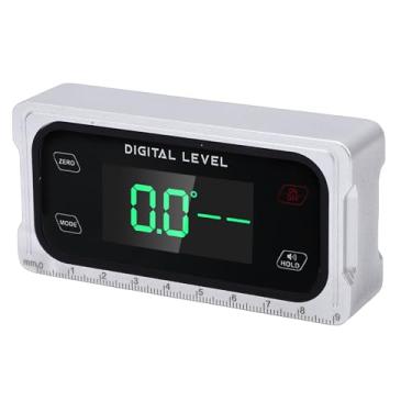 Imagem de Luocute Transferidor Digital, Medidores de Nível de Inclinômetro Com Localizador de ângulo Com Base de Ranhura Em V Magnética Grande Display LCD, Transferidores de Construção para