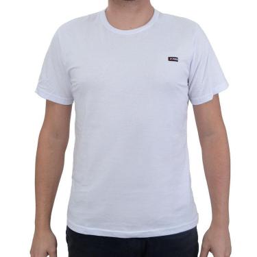 Imagem de Camiseta Masculina Fico Lisa Gola Redonda Branca - 00841-Masculino
