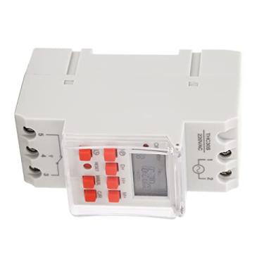 Imagem de Naroote Interruptor de Temporizador Digital Programável Com Display LCD para Aparelho AC 220-240V, Interruptor de Temporizador de 30A Tempo de 1 Segundo 168 Horas Ligado Desligado para Uso Doméstico