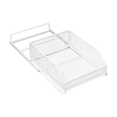 Imagem de IEUDNS Organizador de armário deslizante com gaveta, cesto multiuso para utensílios e temperos, ideal para casa e banheiro, Branco, L