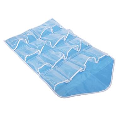Imagem de GLOGLOW Saco de Armazenamento/organizador de Bolsa de Armazenamento, Poliéster Com 16 Bolsos, à Prova d'água sobre a Porta para Quarto, Banheiro, Armário de Parede de 28,3 X 16,5 Polegadas (Azul)