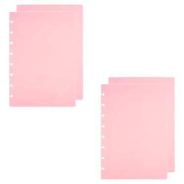 Imagem de ITSYHPRO 2 conjuntos de capas de disco à prova d'água para notebook, capa de planejador de disco júnior compatível com Circa Arc TUL e Happy Planner (Junior, Pink2)