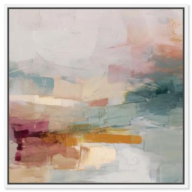Imagem de Impressão em tela Blended Shores I Sunset Wall Art por Art Remedy, moldura branca, 61 x 61 cm