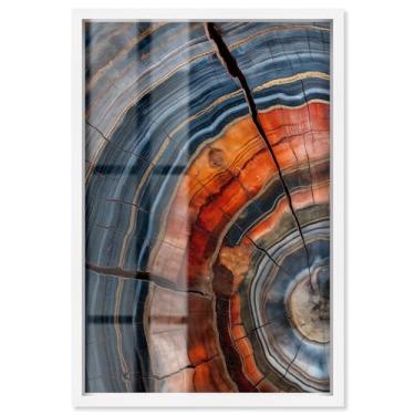 Imagem de Earth's Core III Shadowbox Print Coastal Wall Art por Art Remedy, moldura branca, 53 x 78 cm
