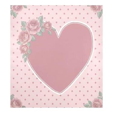 Imagem de Blueangle Capa magnética para lava-louças coração rosa dos namorados, decoração da capa da máquina de lavar louça, adesivos de eletrodomésticos, adesivos de eletrodomésticos, 58 cm C x 66 cm adesivo