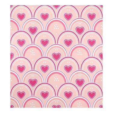 Imagem de Blueangle Capa magnética para lava-louças coração em camadas dos namorados, decoração da capa da máquina de lavar louça, adesivos de eletrodomésticos, adesivos de eletrodomésticos, 58 cm C x 66 cm