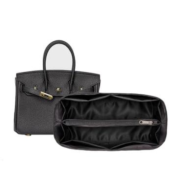 Imagem de Bolsa organizadora para bolsas Hermes Birkin, forro de cetim de poliéster, bolsa de armazenamento, Preto, FOR Birkin 25