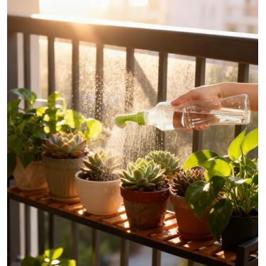 Imagem de Molhador portátil, cabeça de pulverizador, 2 unidades, bocal ajustável, spray de plantas pequenas para plantas de interior, escritório, viagens, verde