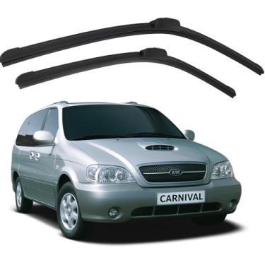 Imagem de TIGER AUTO - JOGO PALHETA PARA PARABRISA DIANTEIR0/TRASEIRO EM SILICONE COMPATIVEL CARNIVAL 1999>2006