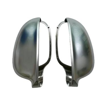 Imagem de Capas de espelho lateral cromadas foscas compatíveis com VW/Golf MK5/GTI 5/Passat B6/Jetta MK5 R36 R32/Golf Plus variante tampas de cor prata asa da porta(Golf plus 2005 2013)