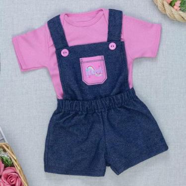 Imagem de Kit Jardineira e Body Bebê Menina Estilo e Conforto - Era Uma Vez, Mar