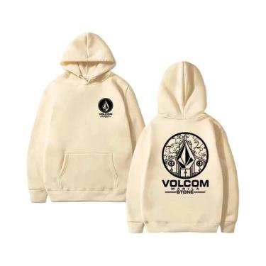 Imagem de Moletom Unissex Volcom Stone Dupla Face 2025 Moda Casual Gráfico Espor