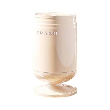 Imagem de Ioensy Lixeira Multiuso Prática para Uso Doméstico, Ideal para Banheiro, Cozinha e Sala de Jantar em Hotéis, Branco, L