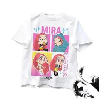 Imagem de Camiseta Infantil De Manga Curta Kpop Demon Hunters, Design De Tigre H