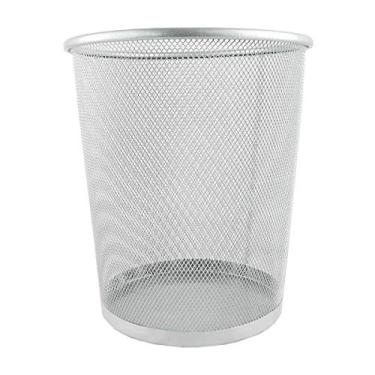 Imagem de Lixeira Aramada em Metal Telado para Escritório Prata