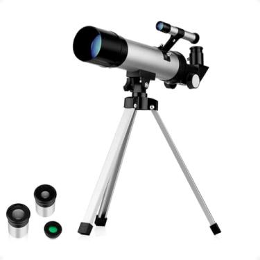 Imagem de Telescópio Astronômico Luneta F36050 com Tripé Estável | Kit Premium Portátil com Lentes 6mm, 20mm e Zoom 1.5x | Ideal para Lua, Estrelas e Observação Terrestre – PREMIUM