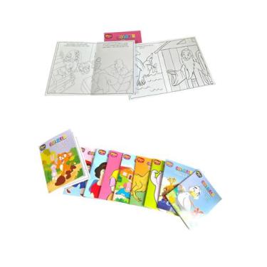 Imagem de 12 Livro Infantil 3 a 6 Anos -MiniLivro de Colorir TodoLivro
