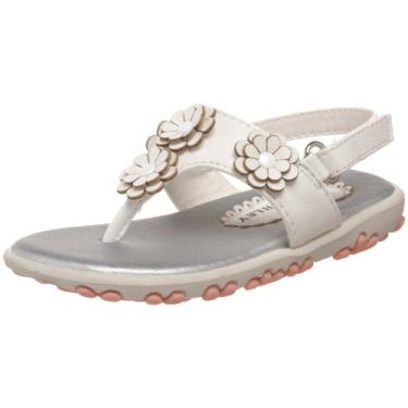 Imagem de Laura Ashley Sandália infantil LA17558, Branco, 12 Little Kid