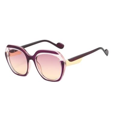 Imagem de Óculos de Sol UV400 - Estampa Oval Degradê Leopardo em Cores Candy para Homens e Mulheres, Ideais para Esportes ao Ar Livre, Corrida e Ciclismo, nas cores roxo, rosa e marrom.
