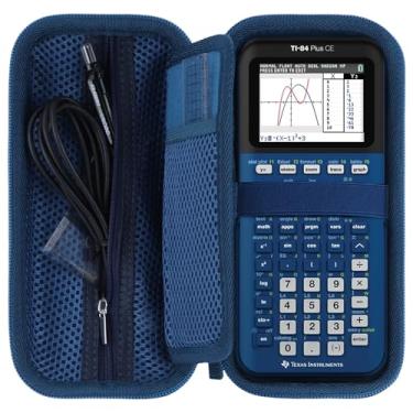 Imagem de RIYADAone Capa rígida de substituição para Texas Instruments TI-84 Plus CE/TI-84 Plus/TI-Nspire CX II CAS/TI-Nspire CX II/TI-83 Plus/TI-89 Titanium/TI-85 / TI-86 Color Graphing Calculator (Deep Blue