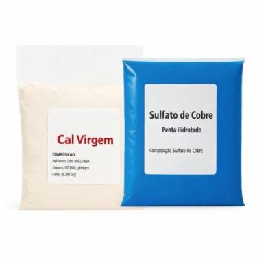 Imagem de Calda Bordalesa 1Kg ORIGINAL elimina fungos Sulfato De Cobre + Cal Vir