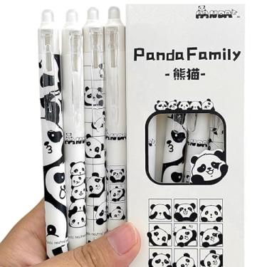 Imagem de MOZXIRZ 4 canetas retráteis apagáveis fofas, capivara, apagáveis, canetas de tinta gel, canetas de desenho animado de 0,5 mm, ponta fina, caneta de escrita de desenho animado para mulheres, meninas