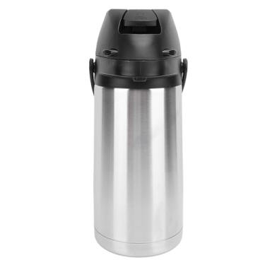 Imagem de Cryfokt Dispensador de café Dispensador de Bebidas Térmicas de Aço Inoxidável Isolado para Festa de água Quente e Fria para Escritório Doméstico 1 X de café Isolado de Aço Inoxidável (1,6L)