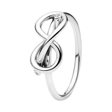 Imagem de Anel Dobrável Com Pingente De Amor Em Prata Esterlina 925 Para Mulhere