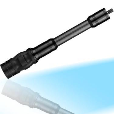 Imagem de GQT Estabilizador de arco de arco para arco composto, barra de equilíbrio de arco de fibra de carbono, sistema de amortecimento e kit de pesos, 15 cm