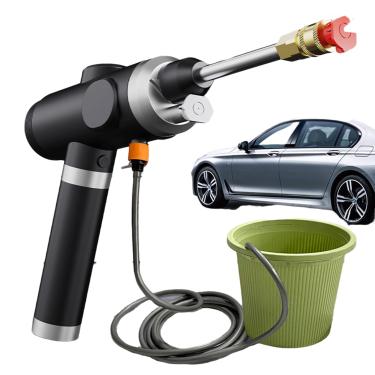 Imagem de Máquina de lavar carro sem fio, bateria de lítio, pistola de água elétrica portátil de alta tensão, máquina de lavar carro autoescorvante de balde para lavagem de carro