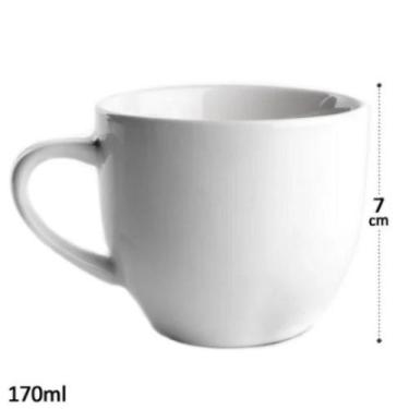 Imagem de Caneca 170ml de Porcelana Branca - RR PORC