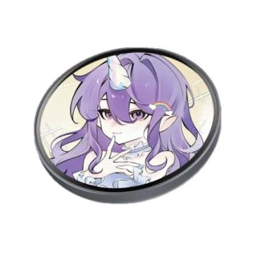 Imagem de Crachá de pixel digital - Emblema eletrônico divertido de tela IPS para exibição de fotos/GIF/vídeo, botão de brinquedo de anime Cyberpunk, capa protetora e gancho, cosplay perfeito, presente de