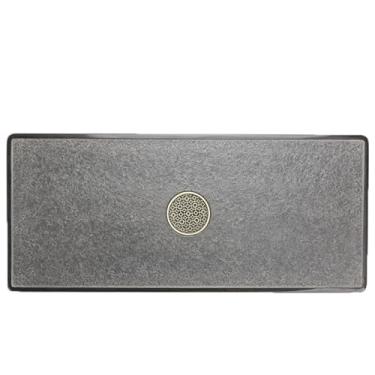Imagem de Bandeja de chá de ébonite natural, mesa de chá, mesa de chá embutida, escritório, casa, simples, pedra natural, prato de chá (120 x 60 x 3 cm)