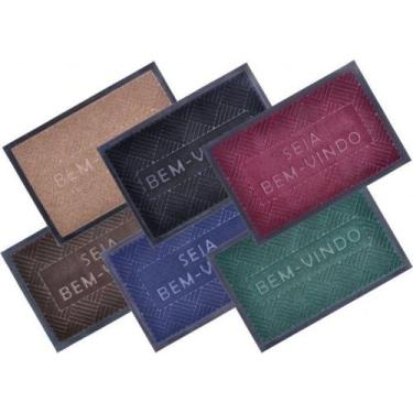 Imagem de Tapete Porta Emborrachado 40x60cm Cores Sortidas Panosul