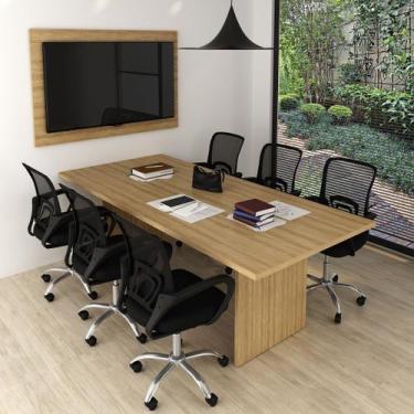Imagem de Conjunto de Escritório com Mesa de Reunião 220cm e Painel Suspenso até