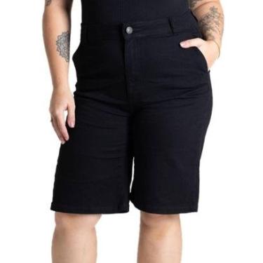 Imagem de Bermuda Sarja Sawary Plus Size - 280749 - preta 54-Feminino