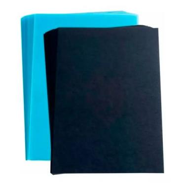 Imagem de Capa Para Encadernação Ofício Cristal Line + Preto Couro 200 Un - Cass