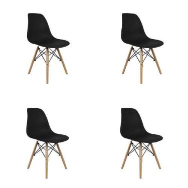 Imagem de Kit 4 Cadeiras Eiffel Preta - Conthey