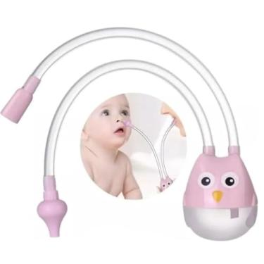 Imagem de Aspirador Nasal Infantil para Bebê, Sugador de Secreção Nasal, Rosa, Livre de BPA